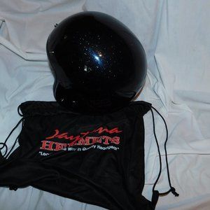 DOT Approved 3/4 Face Daytona Helmet  Black Metal Flake Color NWT Large Open Box